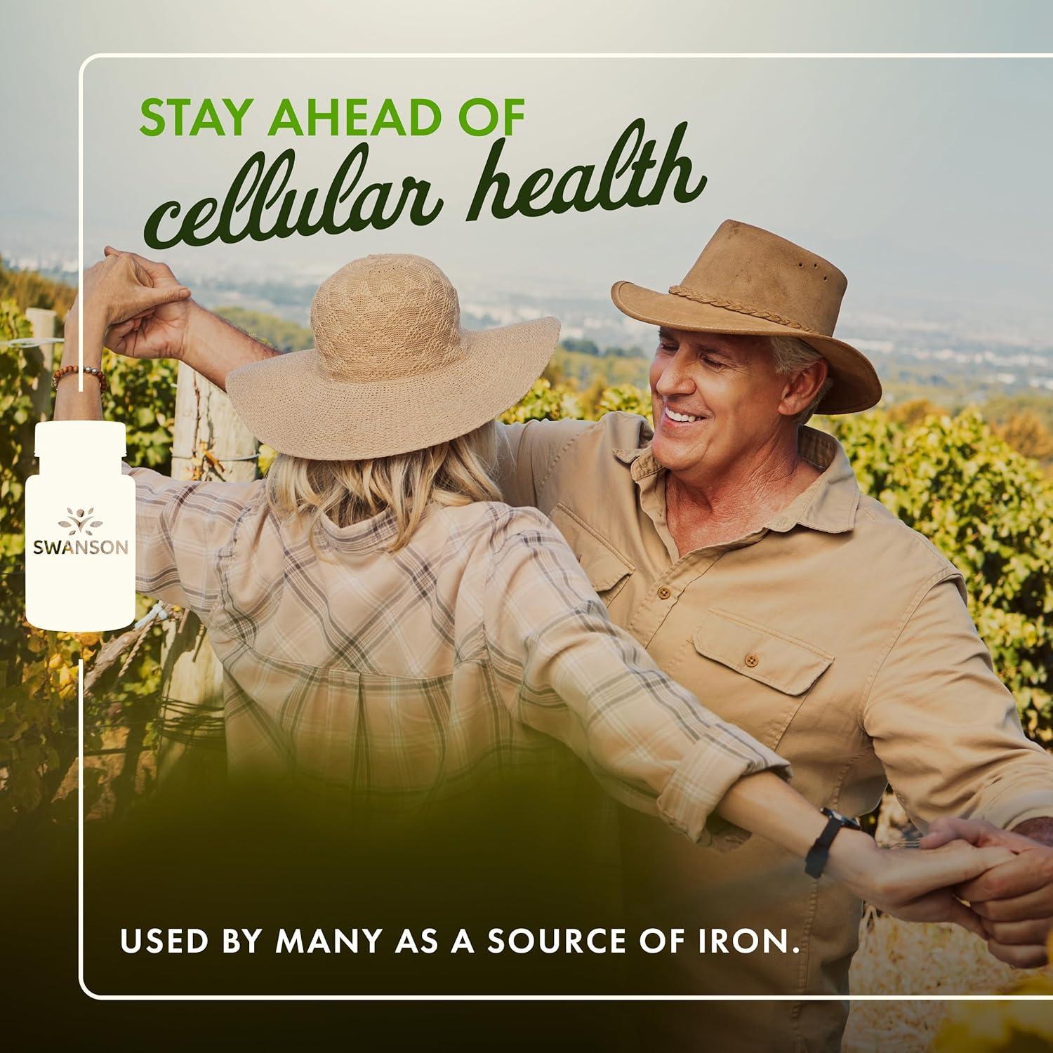 imageSwanson Blackstrap Molasses Natural Iron Supplement Promoting Healthy Skin Premium Wellness Formula 120 Capsules 29mg Each120 Count Pack of 1