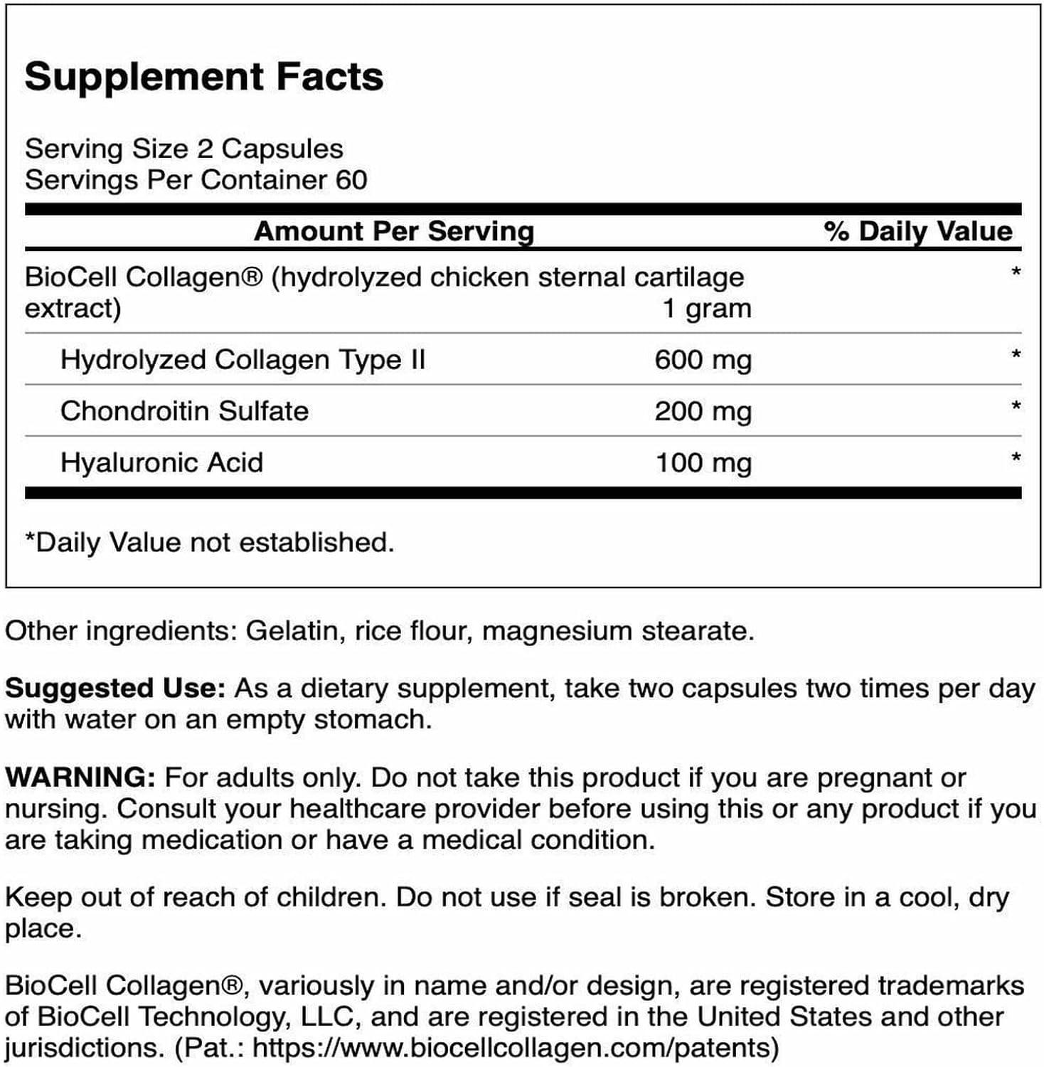 imageSwanson Chicken Sternum Cartilage Collagen Type II 500mg 200 Capsules