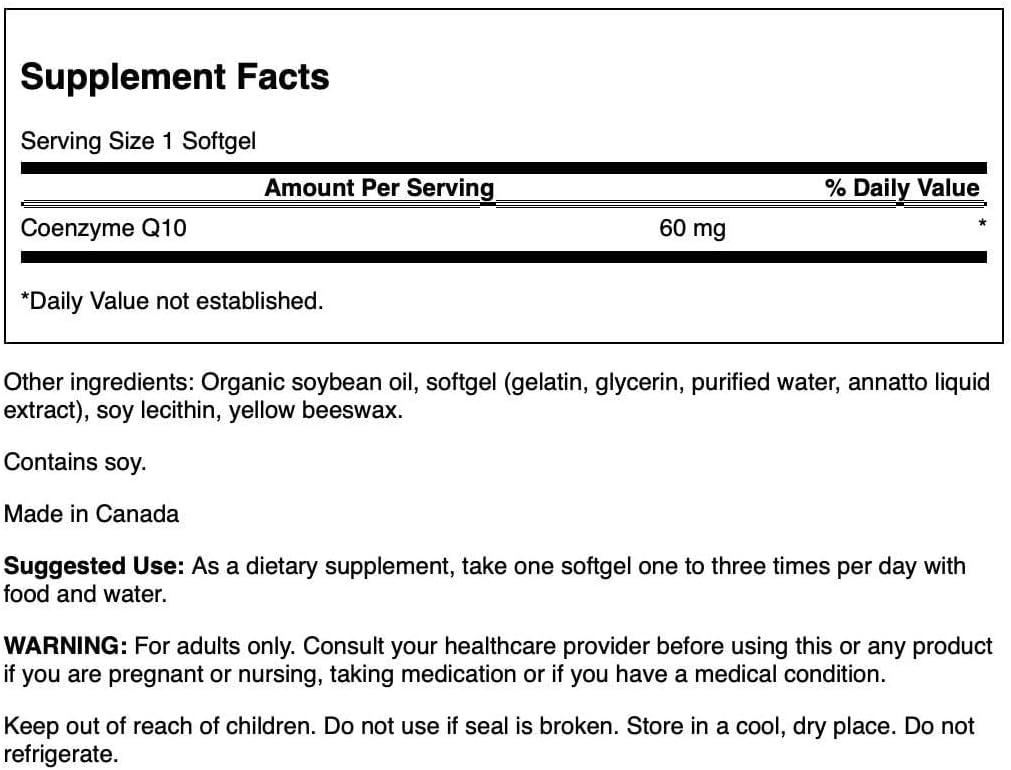 imageSwanson Coq10 60 60 Milligrams 120 Sgels