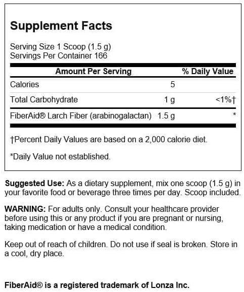 imageSwanson FiberAid Larch Tree Arabinogalactan AG Powder Fiber Drink Mix Promoting Digestive Health and Supports Gastrointestinal Health 88oz