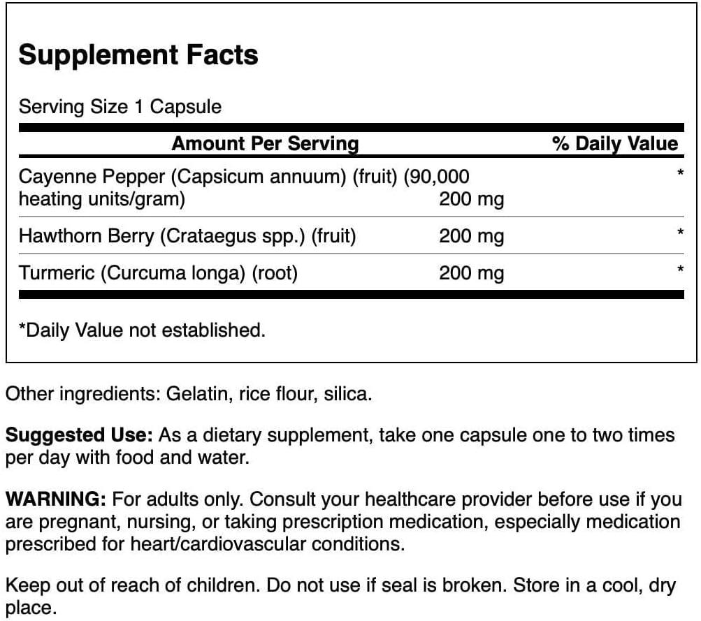 imageSwanson Full Spectrum Turmeric Hawthorn ampamp Cayenne 60 Capsules