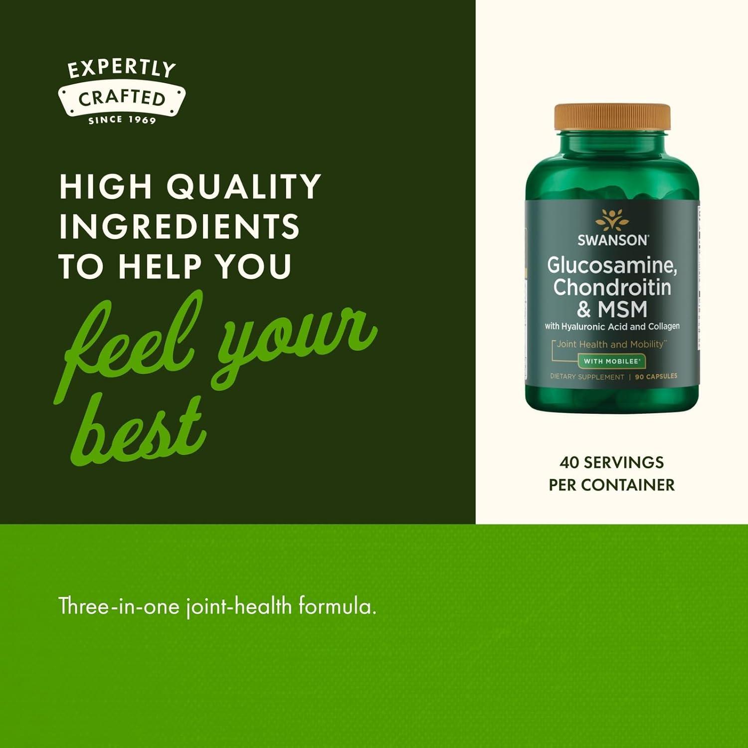 imageSwanson Glucosamine Chondroitin ampamp Msm with HyalJoint 90 Capsules