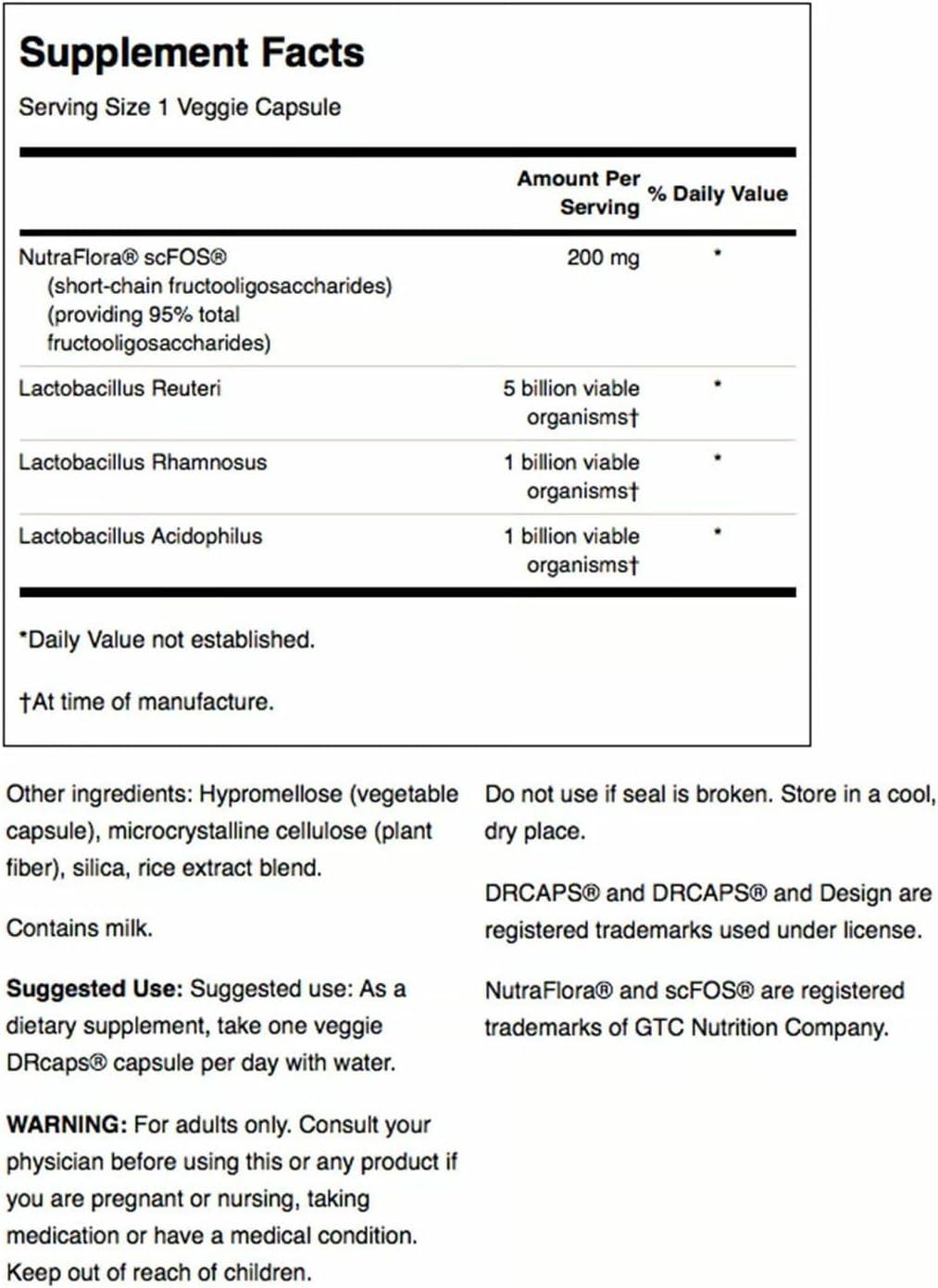 imageSwanson L Reuteri Probiotic Plus wL Rhamnosus L Acidophilus ampamp FOS Prebiotic Digestive Support Promotes Gut Health w 7 Billion CFU per Capsule 30 Veggie Capsules30 Count Pack of 4