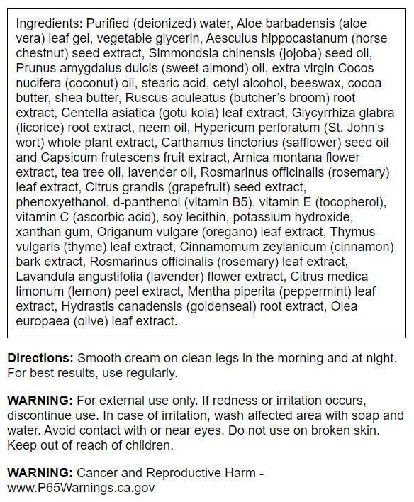 imageSwanson Leg Vein Essentials Cream 4 fl Ounce 118 ml Supportive Cream for Healthy Leg Veins and Circulation