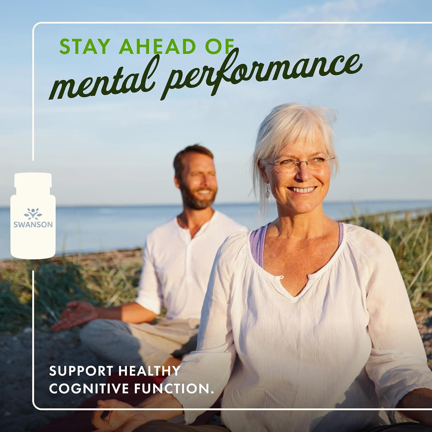 imageSwanson Pure Brainpower Brain Health Cognitive Memory Focus Support BrainDerived Neurotrophic Factor BDNF Herbal Supplement Ginkgo Biloba Bacopa Monnieri 60 Veggie Capsules Veg Caps 2 Pack60 Count Pack of 2