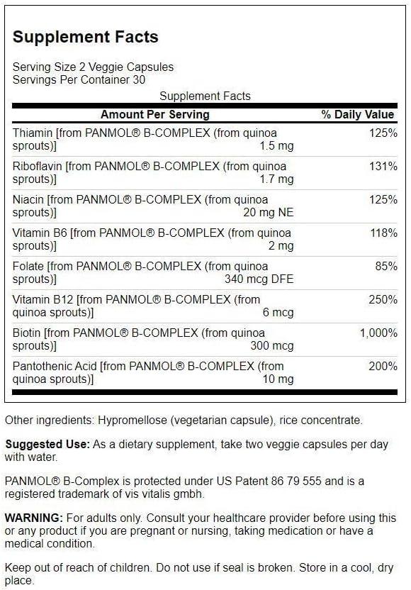 imageSwanson Real Food Vitamin BComplex 60 Veg Capsules