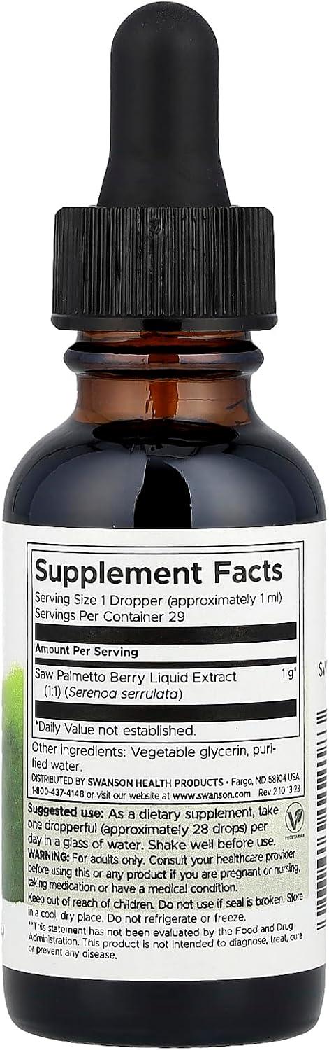 imageSwanson Saw Palmetto Liquid Extract 1 FL OZ