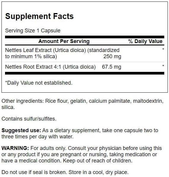 imageSwanson Stinging Nettles Herbal Supplement Prostate Health ampamp Urinary Tract Support Natural Formula Supporting Respiratory Health ampamp Fluid Balance 120 Capsules