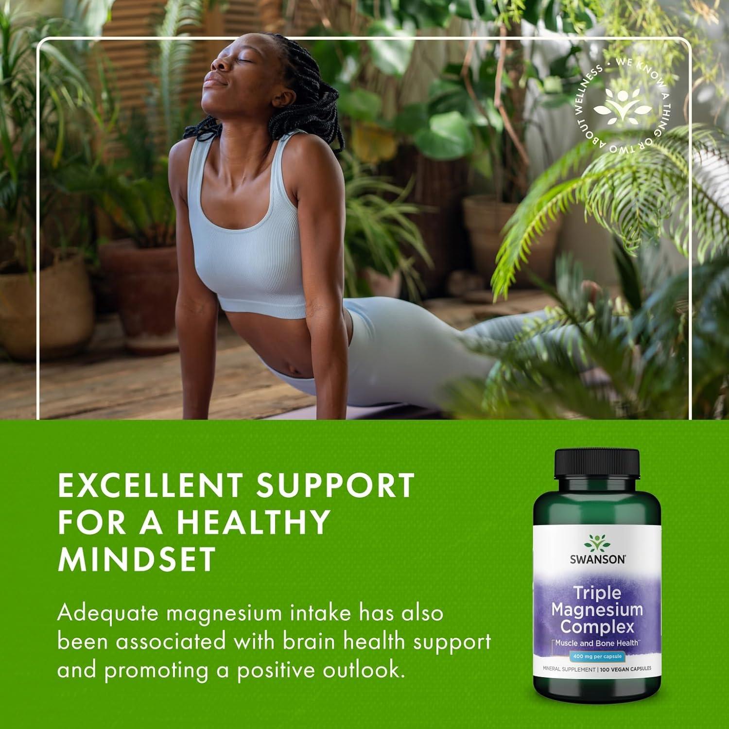 imageSwanson Triple Magnesium Complex 100 Capsules 400mg Each