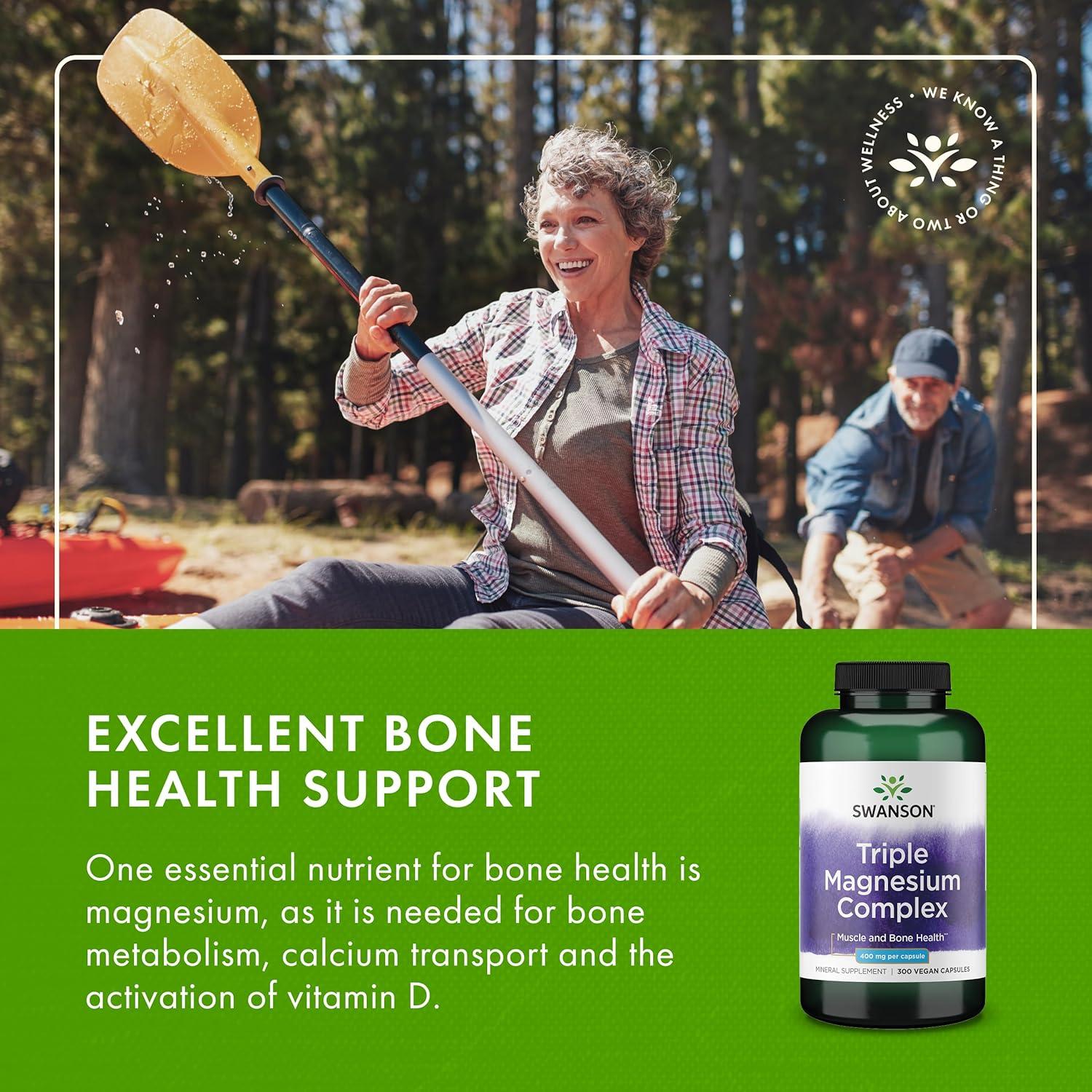 imageSwanson Triple Magnesium Complex Magnesium Supplement for Brain Energy Bone Stress Muscle ampamp Sleep Support Contains Magnesium Aspartate Citrate ampamp Oxide 300 Vegan Capsules30 Count Pack of 2