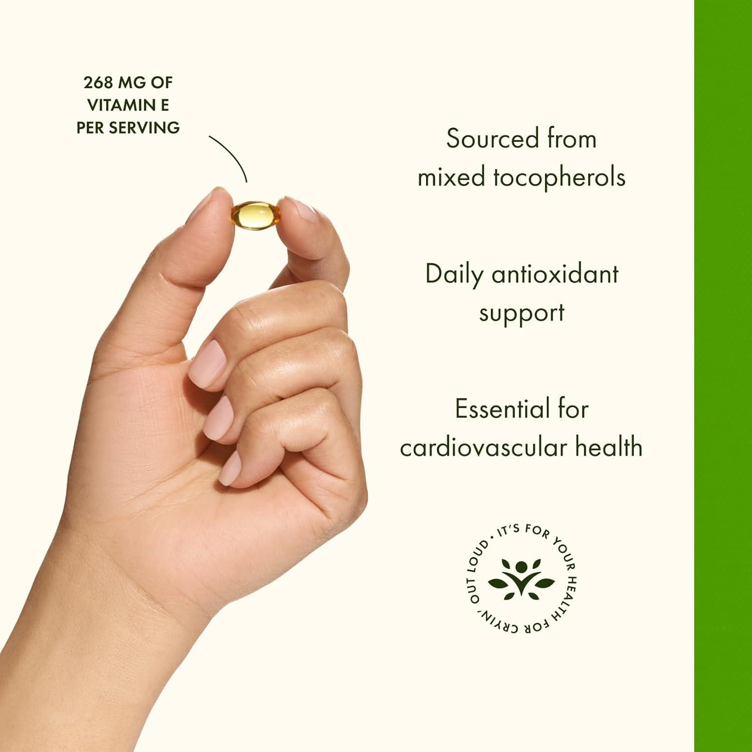 imageSwanson Vitamin E Mixed Tocopherols 400 Iu 268 Milligrams 250 Sgels