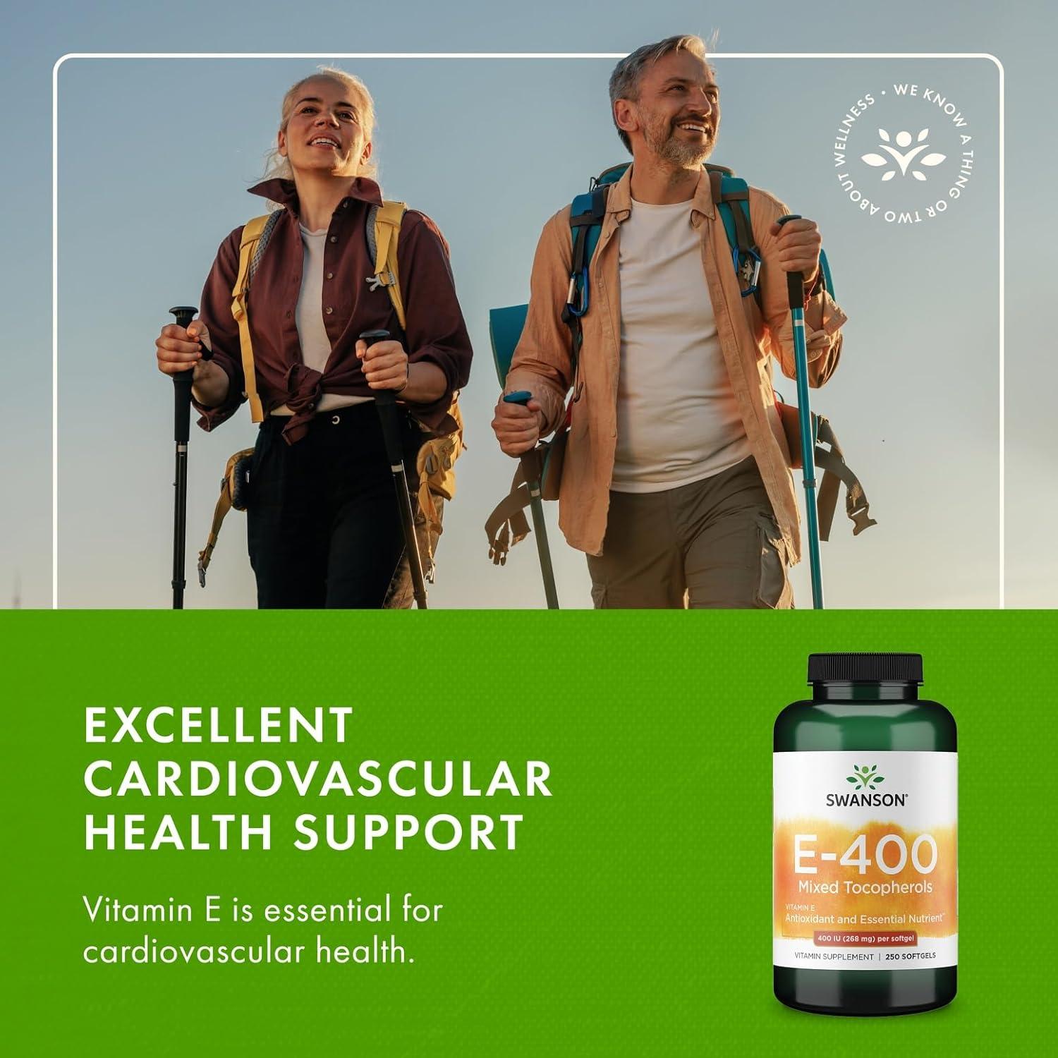 imageSwanson Vitamin E Mixed Tocopherols 400 Iu 268 Milligrams 250 Sgels