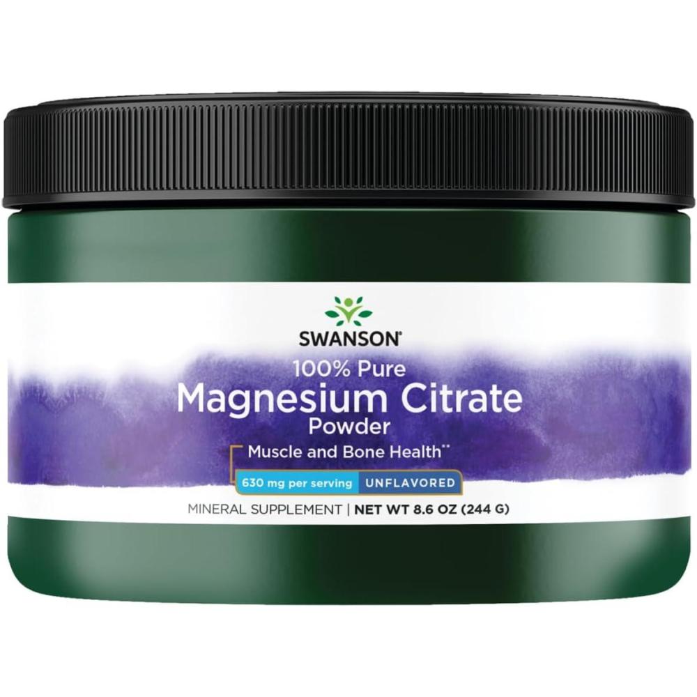 imageSwanson 100 Pure Magnesium Citrate Powder Unflavored 630 mg 86 oz Pwdr