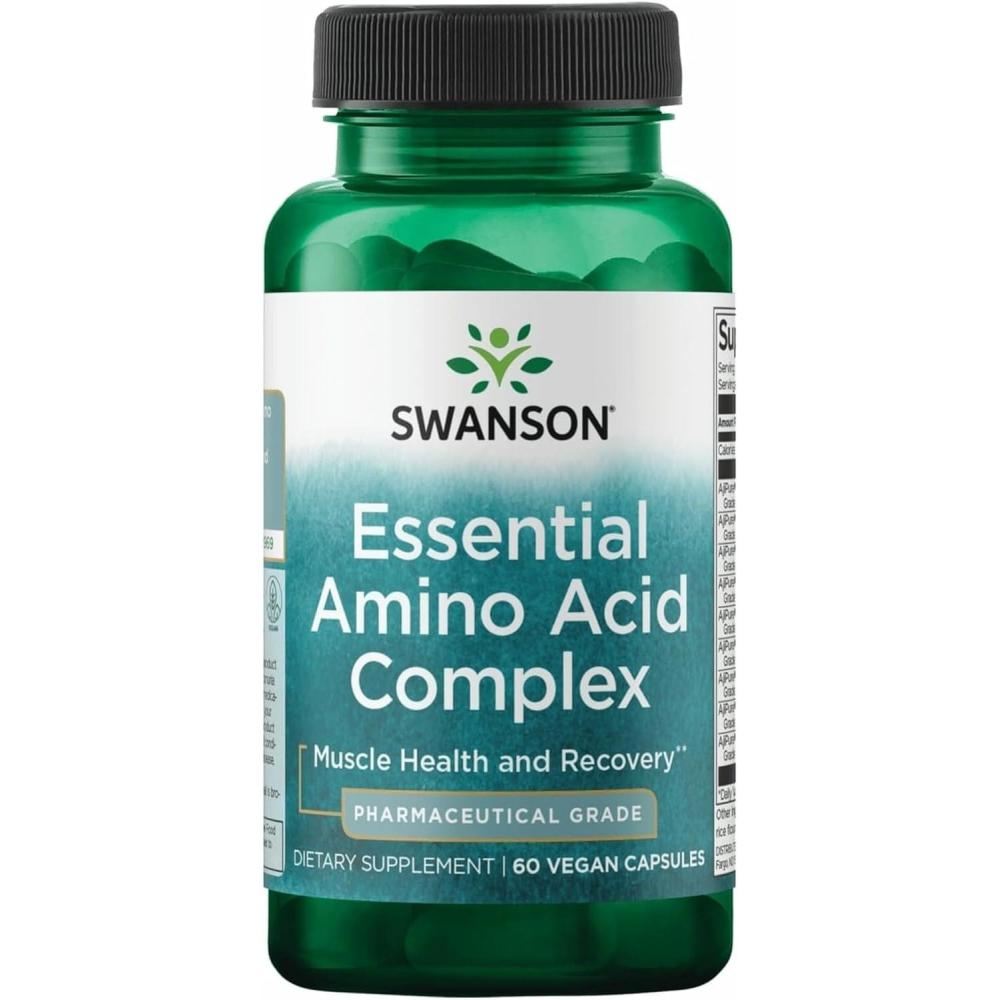 imageSwanson Ajipure 9 Essential Amino Acid Formula Pharmaceutical Grade 60 Veg Capsules