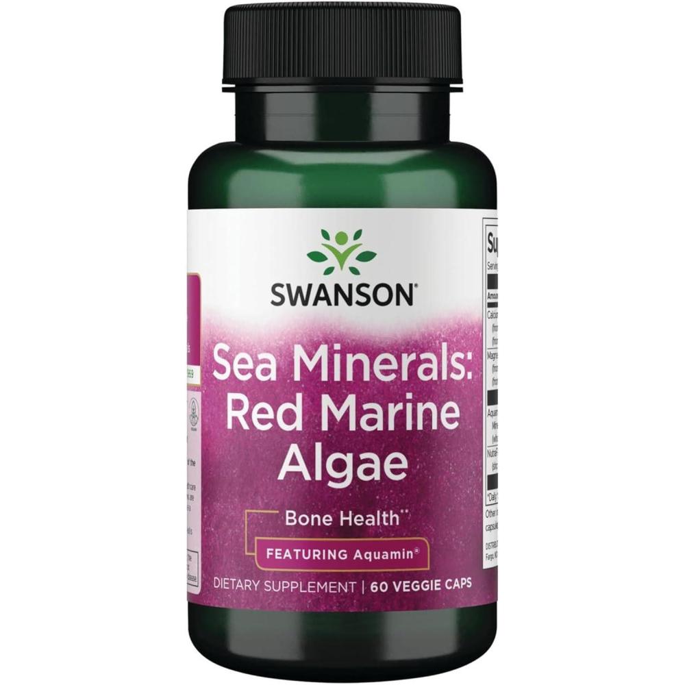 imageSwanson Aquamin Sea Minerals Red Mineral Algae 60 Veg Capsules