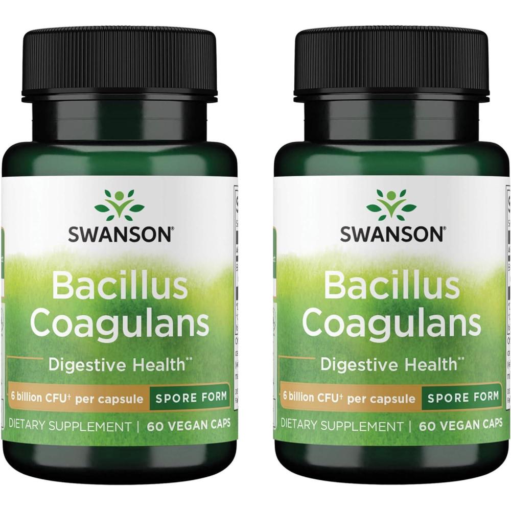 imageSwanson Bacillus Coagulans  Natural Probiotic Supplement Supporting Digestive Health w 6 Billion CFU  May Support GI ampamp Overall Gut Health  60 Veggie Capsules60 Count Pack of 2