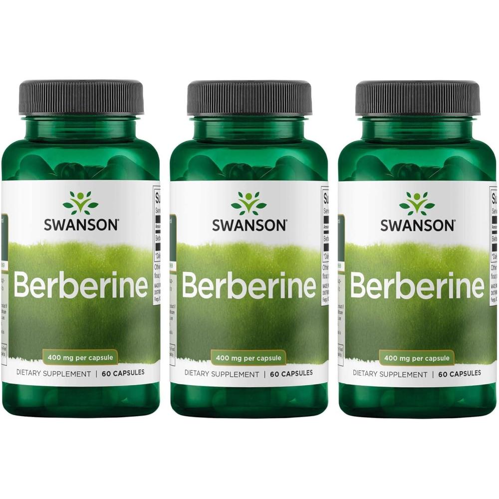 imageSwanson Berberine  Supports Metabolic Health ampamp Heart Health  Contains Standardized Berberine HCl  NonGMO ampamp GlutenFree  60 Vegan Capsules180 Count Pack of 1