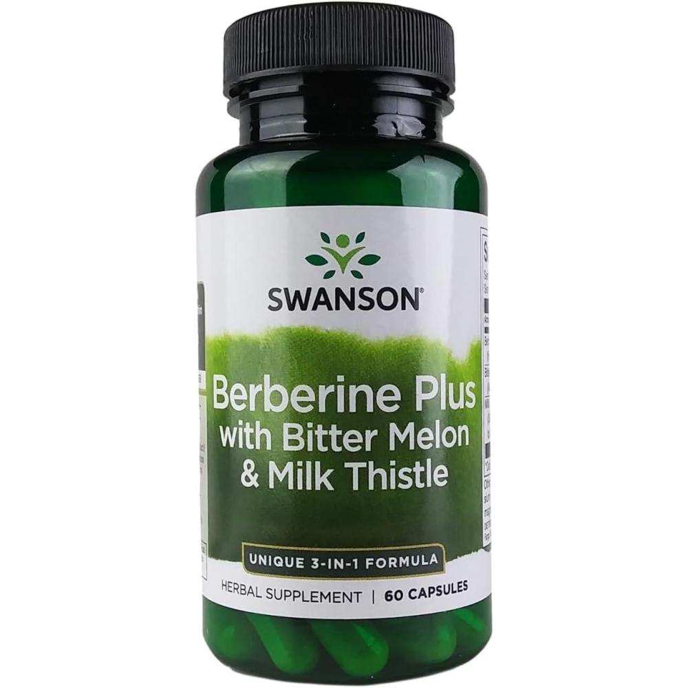 imageSwanson Berberine Plus with Bitter Melon ampamp Milk Thistle 3in1 Formula 60 Caps
