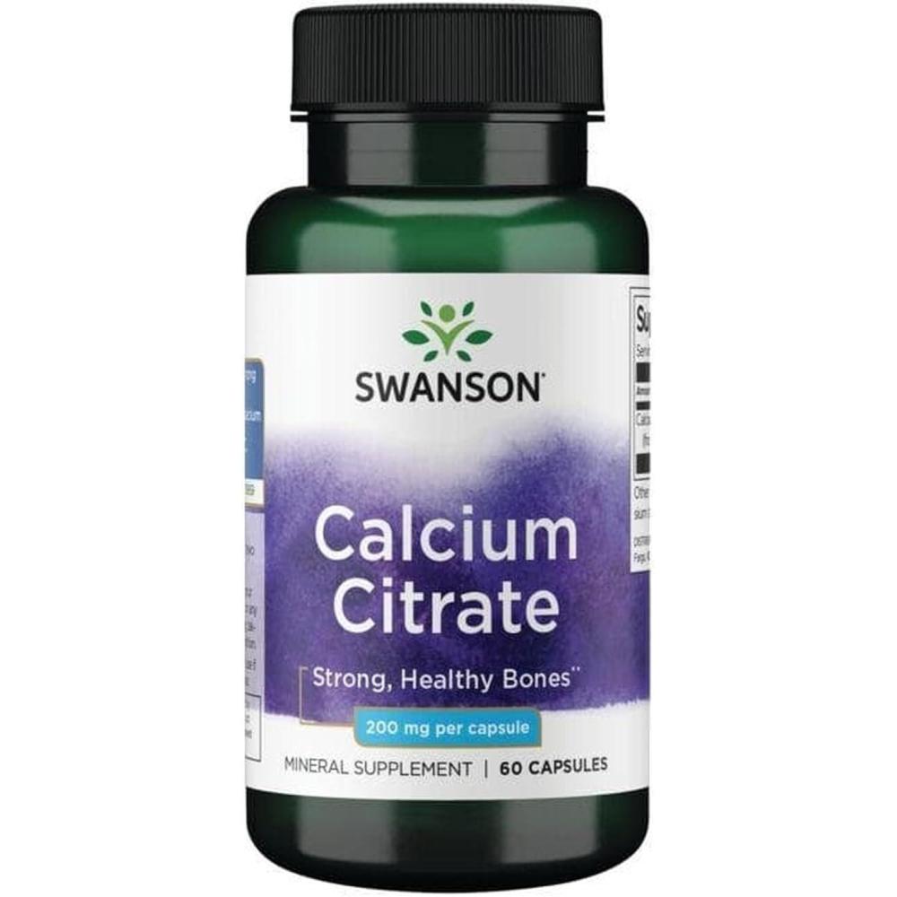 imageSwanson Calcium Citrate 200 Milligrams 60 Capsules