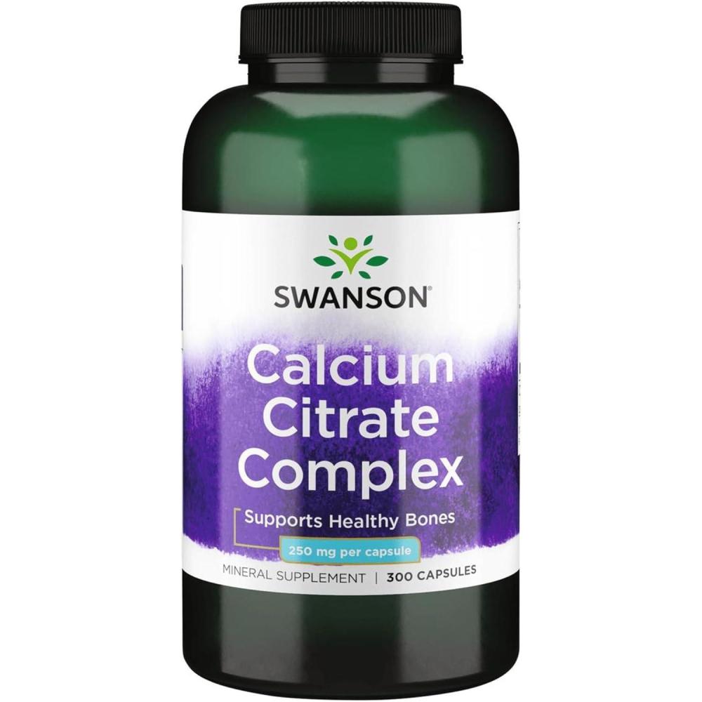 imageSwanson Calcium Citrate Complex Muscle Bone Health Support Mineral Supplement 300 Capsules