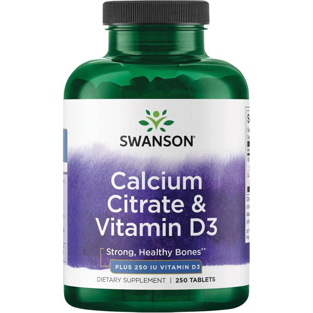 imageSwanson Calcium Citrate ampamp Vitamin D 250 Tabs