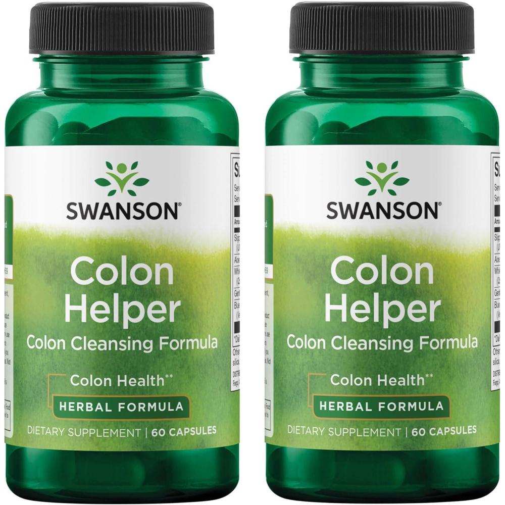 imageSwanson Colon Helper  Promotes Digestive Health Using Vervain Goldenseal Root Slippery Elm Bark ampamp More  Herbal Supplement Aiding Healthy Eliminations  60 Capsules 2 Pack60 Count Pack of 2