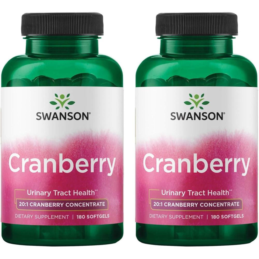 imageSwanson Cranberry  Supports Urinary Tract Health Bladder Control and Promotes Healthy Kidney Function  Supplement Made with 201 Juice Concentrate  180 Softgels360 Count Pack of 1