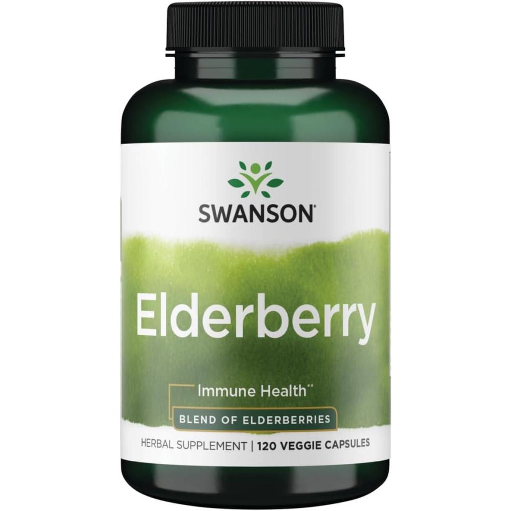 imageSwanson Elderberry 575 Milligrams 120 Veg Capsules