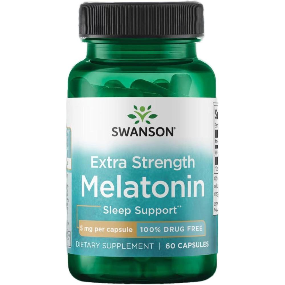 imageSwanson Extra Strength Melatonin 5mg 60 Capsules