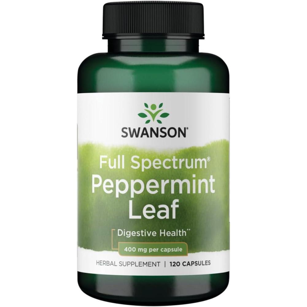 imageSwanson Full Spectrum Peppermint Leaf 400 Milligrams 120 Capsules