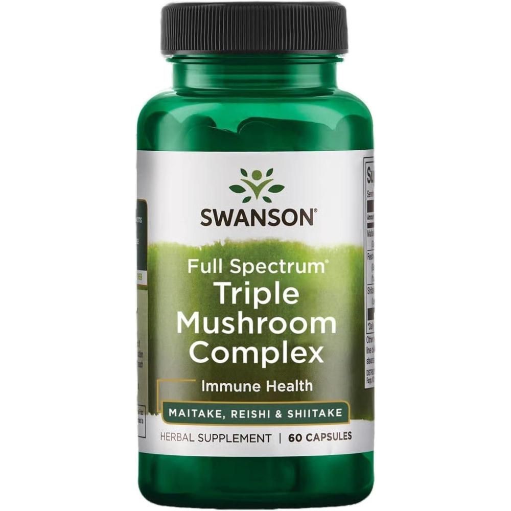 imageSwanson Full Spectrum Triple Mushroom Complex 60 Capsules