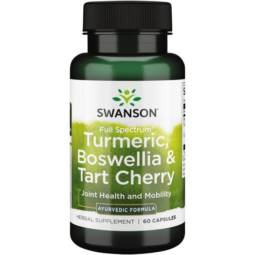 imageSwanson Full Spectrum Turmeric Boswellia ampamp Tart Cherry Joint Function ampamp Support 60 Capsules
