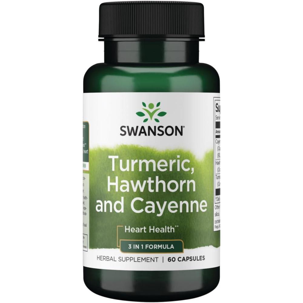 imageSwanson Full Spectrum Turmeric Hawthorn ampamp Cayenne 60 Capsules