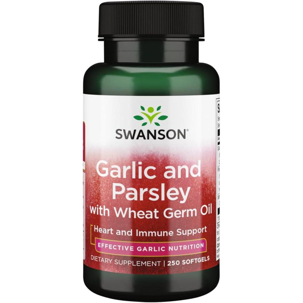 imageSwanson Garlic ampamp Parsley  Promotes Heart Support and Immune Support  Garlic Oil and Parsley Seed Oil Supplement for Enhanced Wellness  250 Softgels