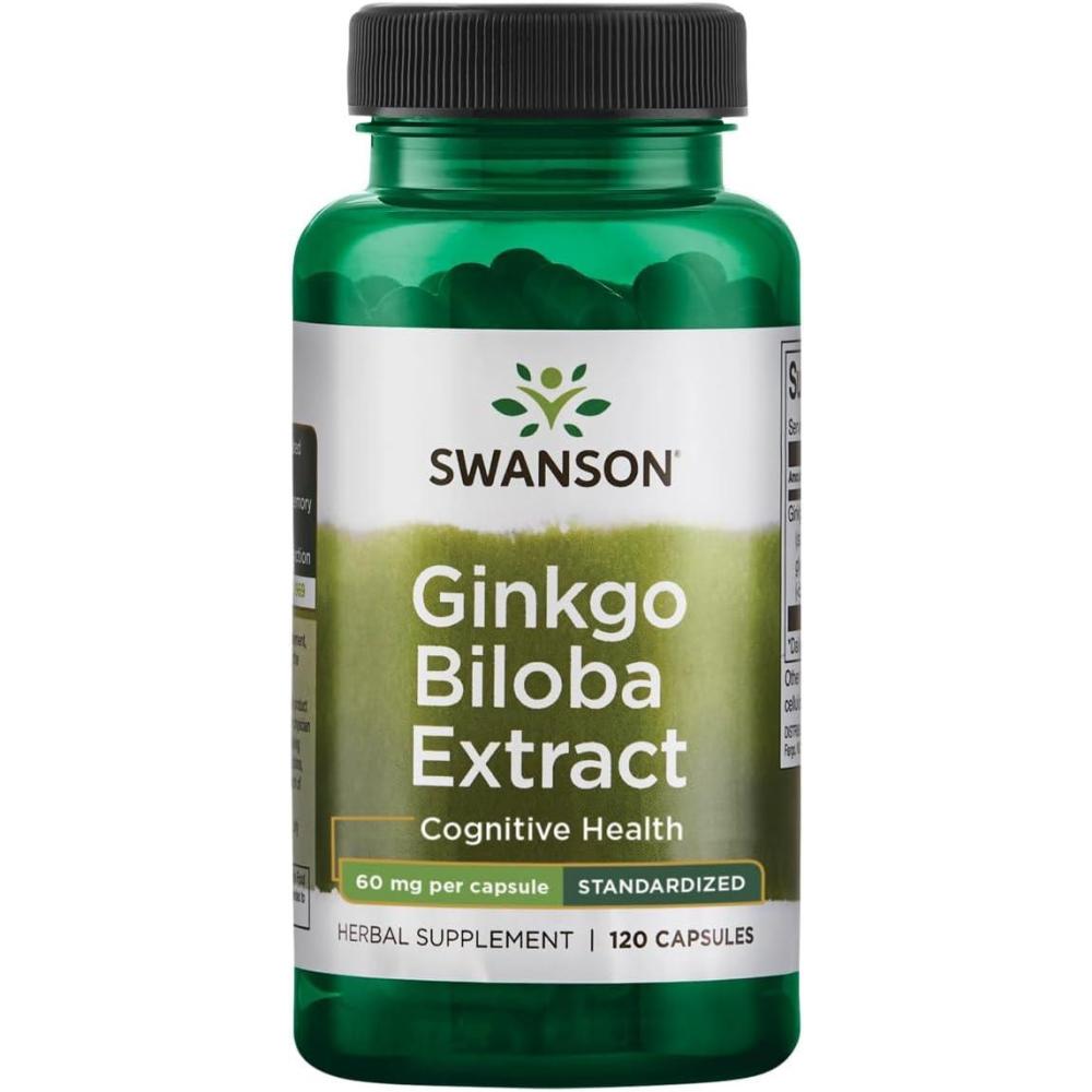 imageSwanson Ginkgo Biloba Extract 24 60 Milligrams 120 Capsules