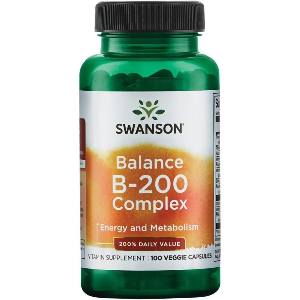 imageSwanson High Potency Balance Vitamin B200 100 Veg Capsules