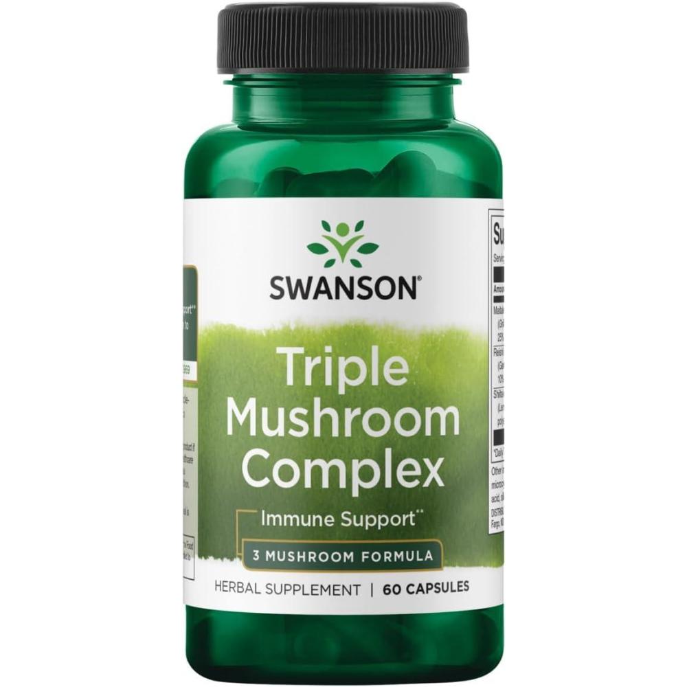 imageSwanson HighPotency Triple Mushroom Standardized Complex 60 Capsules