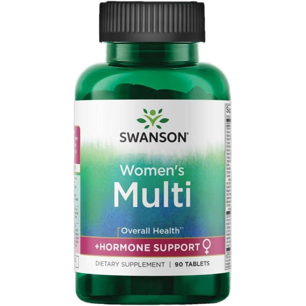 imageSwanson Multi Womens Prime Multivitamin Multimineral Energy Immune Hormone Balance Wellbeing Health Supplement 90 Tablets Tabs