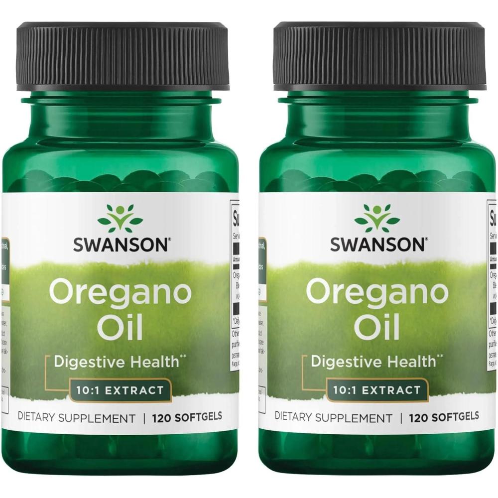 imageSwanson Oregano Oil 101 ExtractNatural Supplement Promoting Digestive HealthRespiratory ampamp Urinary Tract Health Support 120 Softgels 150mg Each120 Count Pack of 2
