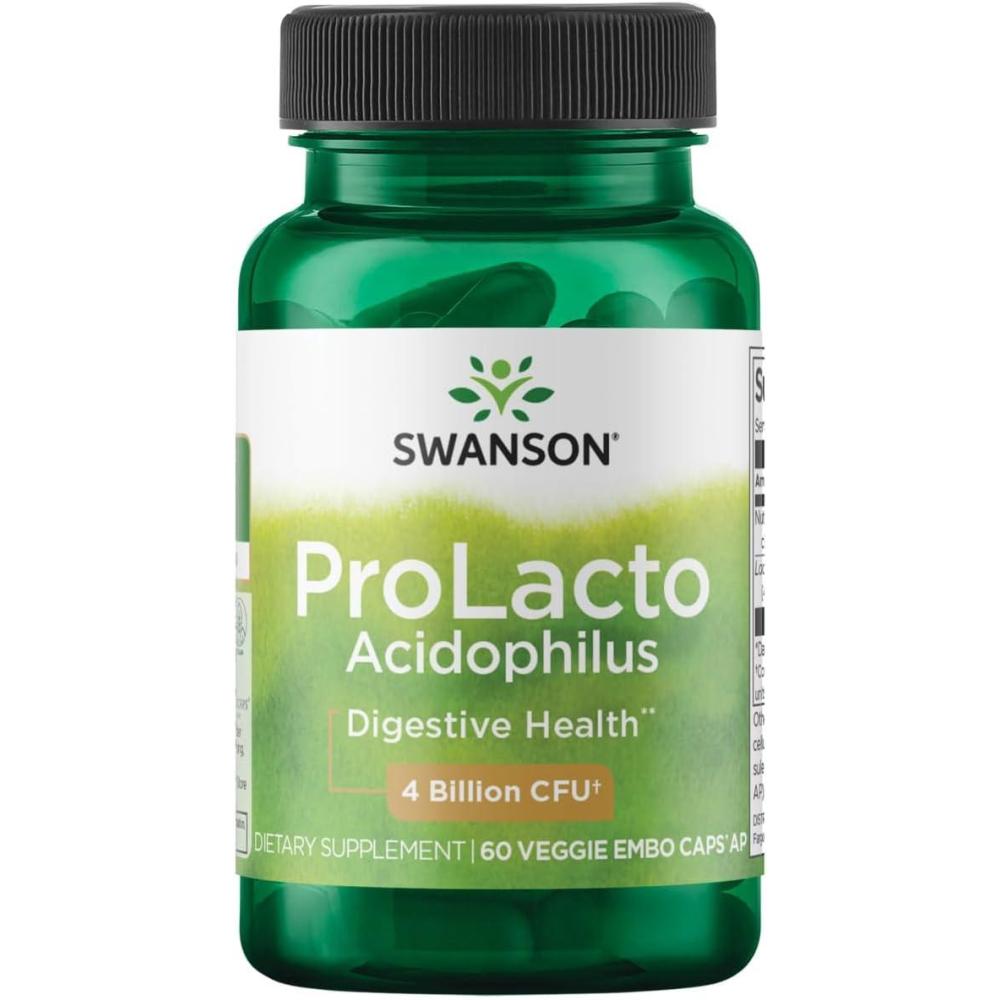 imageSwanson Prolacto Acidophilus 4 Billion Cfu 60 Veg Capsules