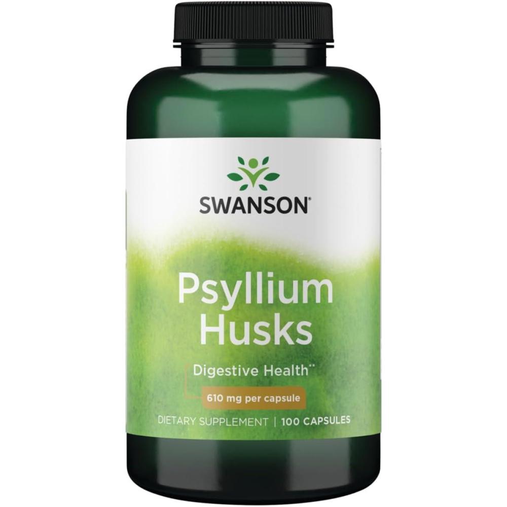 imageSwanson Psyllium Husks 610 Milligrams 100 Capsules