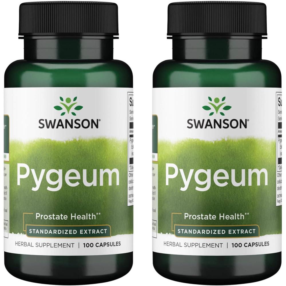imageSwanson Pygeum  Herbal Supplement Promoting Male Prostate Health Bladder and Urinary Tract Health Support  Mens Health Supplement  100 Capsules 125mg Each100 Count Pack of 2
