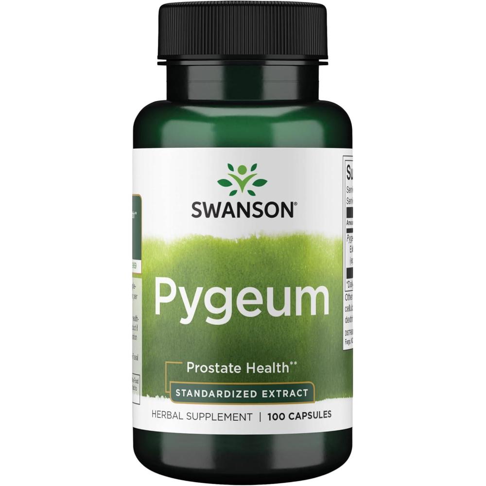 imageSwanson Pygeum  Herbal Supplement Promoting Male Prostate Health Bladder and Urinary Tract Health Support  Mens Health Supplement  100 Capsules 125mg Each100 Count Pack of 1