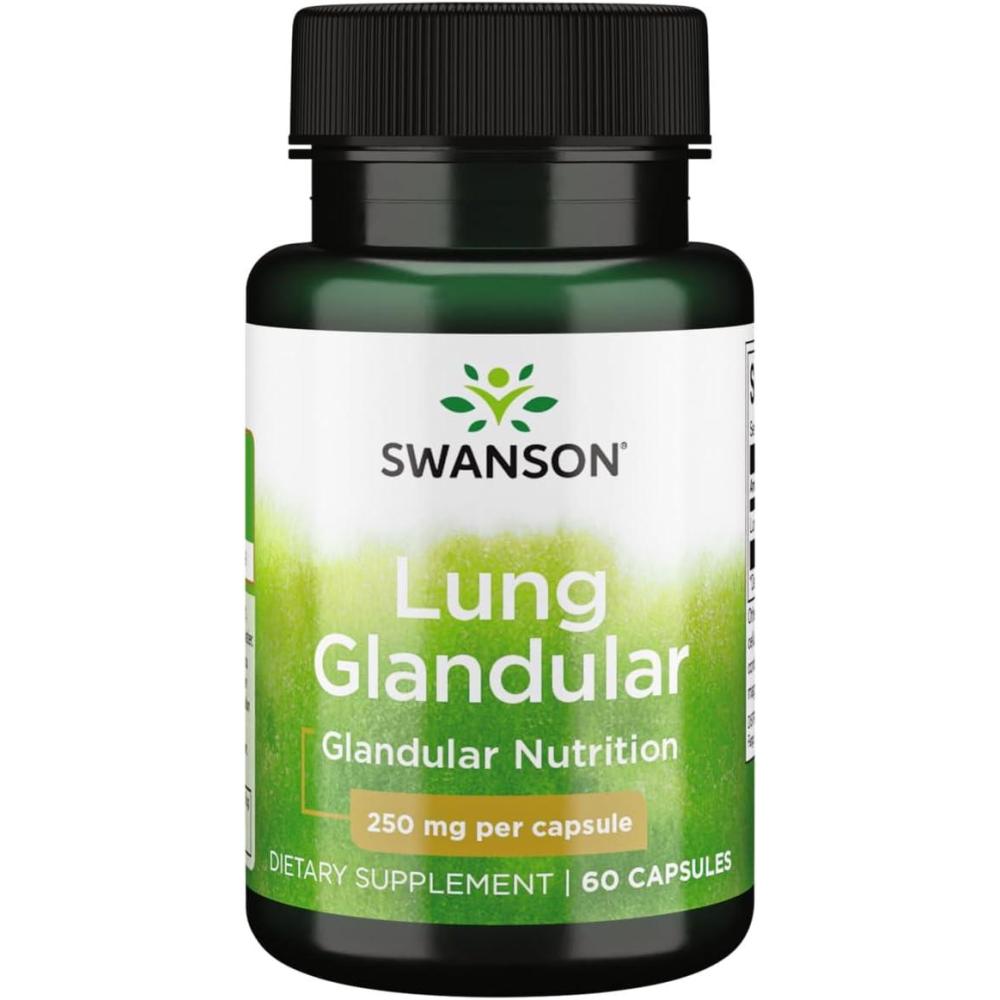 imageSwanson Raw Lung Glandular 250 Milligrams 60 Capsules