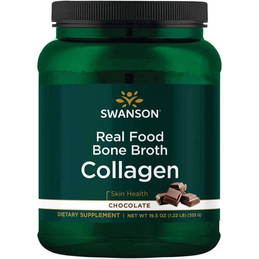 imageSwanson Real Food Bone Broth Collagen  Chocolate 195 oz Pwdr