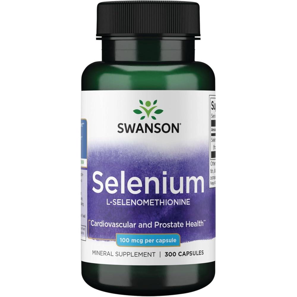 imageSwanson Selenium LSelenomethionine  Herbal Supplement Promoting Heart Health ampamp Prostate Health  May Support Immune System ampamp Thyroid Health  300 Capsules 100mcg Each300 Count Pack of 1