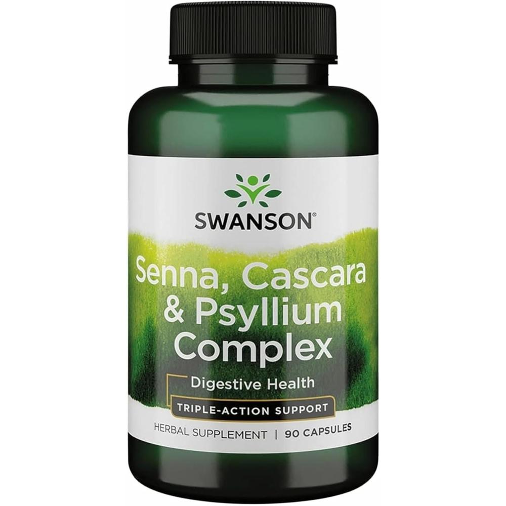 imageSwanson Senna Psyllium Cascara Complex GI Tract Regularity Support 90 Capsules