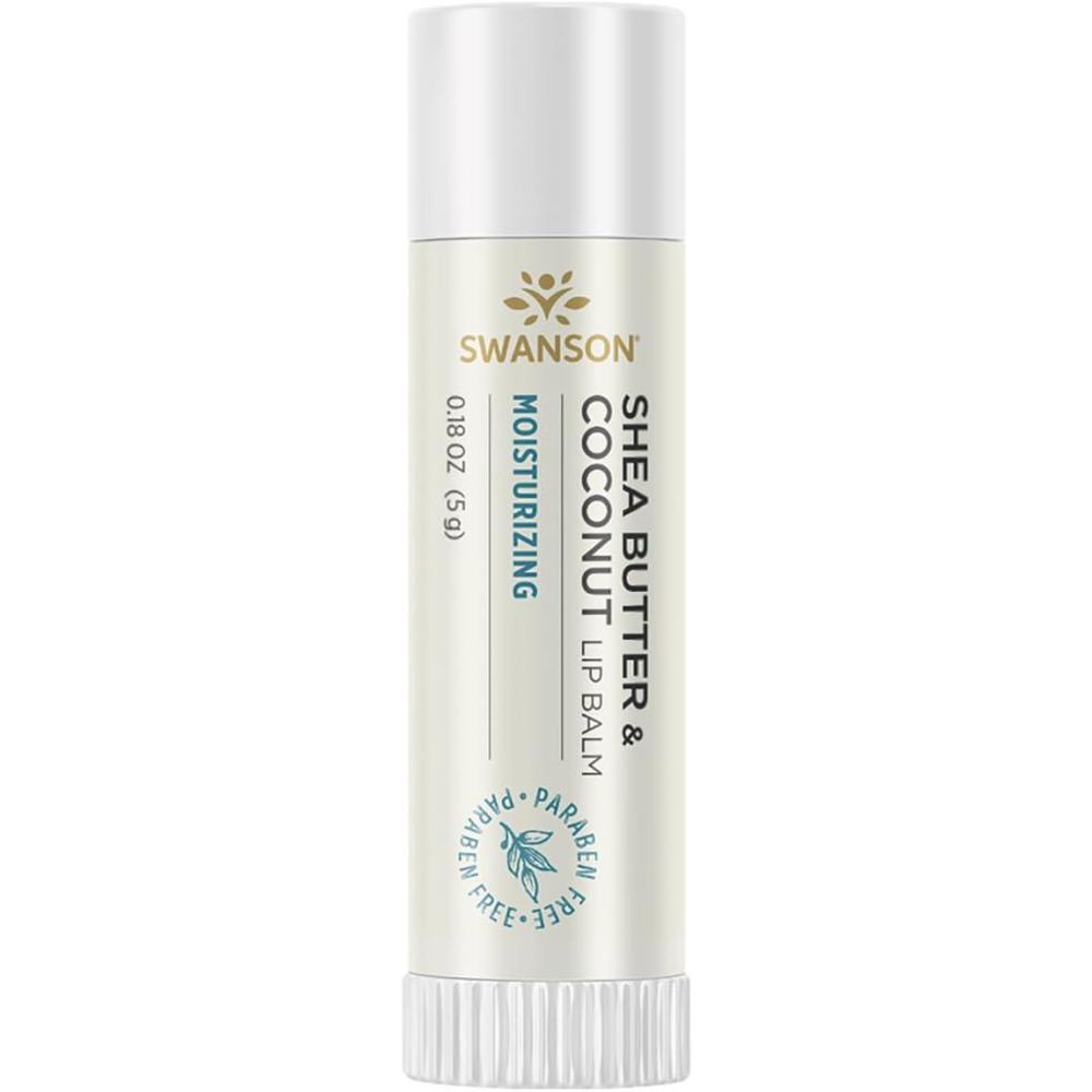 imageSwanson Shea Butter and Coconut Lip Balm 018 Ounce 5 g Hydrating Lip Balm with Shea Butter and Coconut Oil