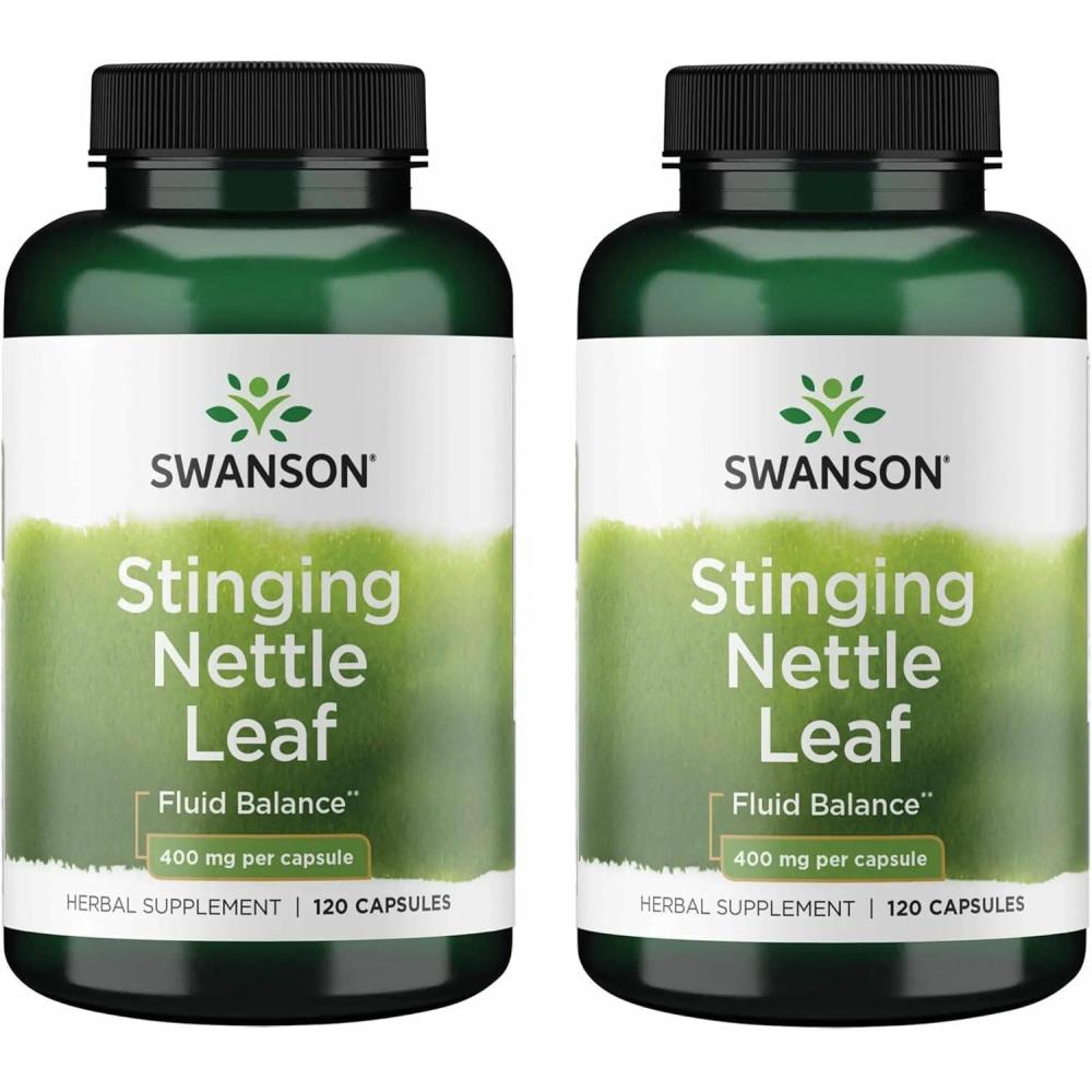 imageSwanson Stinging Nettle Leaf Urtica Dioica  Herbal Supplement Promoting Urinary Tract ampamp Respiratory Health Support  May Support Healthy Fluid Balance  120 Capsules120 Count Pack of 2