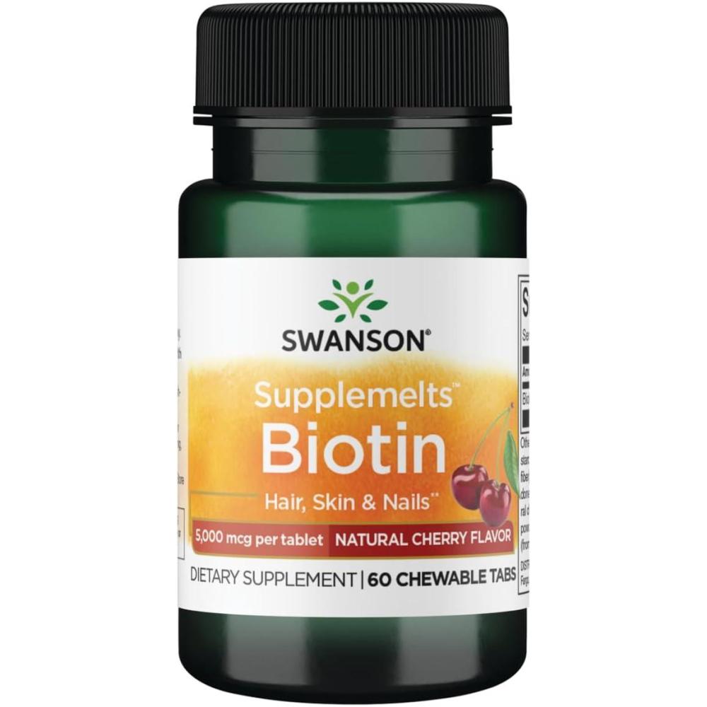 imageSwanson Sublingual Biotin Vitamin 5000 mcg 60 Chwbls